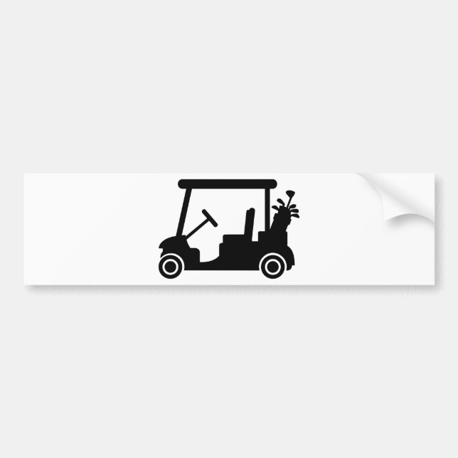 Golf car bumper sticker (Front)