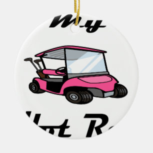 golf cart3 ceramic ornament