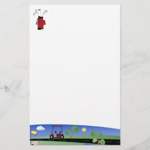 Golf Cart and Clubs Stationery