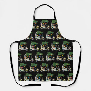 Golf Cart Christmas Tree Lights Xmas Sport Golfer Apron
