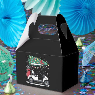 Golf Cart Christmas Tree Lights Xmas Sport Golfer  Favour Box