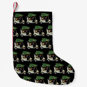 Golf Cart Christmas Tree Lights Xmas Sport Golfer Small Christmas Stocking