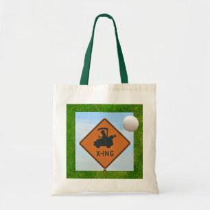 Golf Cart Crossing Tote Bag