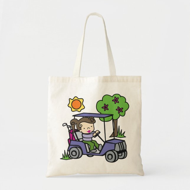 Golf Cart Driver Tote Bag (Front)