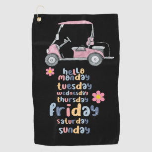 Golf cart for golfer who golfing every day towel
