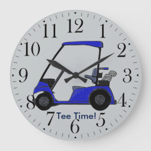 Golf Cart for the Golfer Large Clock