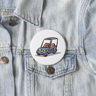 Golf Cart Fun Sports Vehicle 7.5 Cm Round Badge