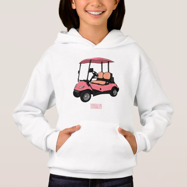 Golf cart / golf buggy cartoon illustration (Front)