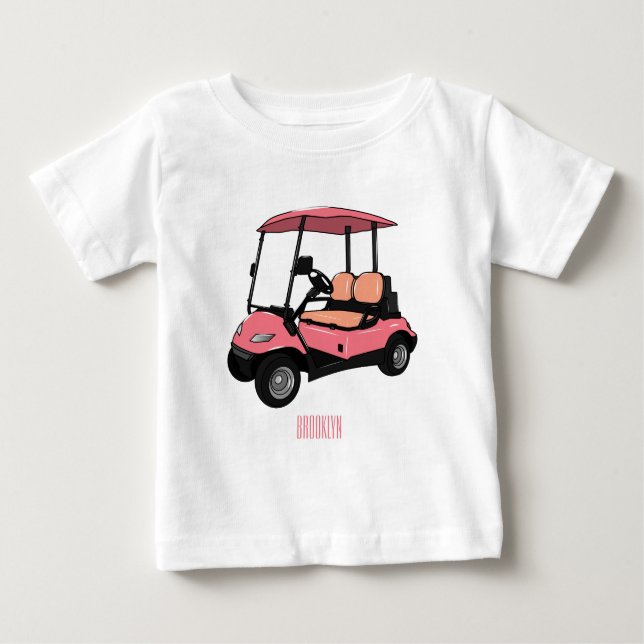 Golf cart / golf buggy cartoon illustration baby T-Shirt (Front)