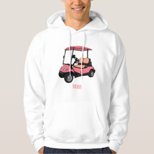 Golf cart / golf buggy cartoon illustration hoodie