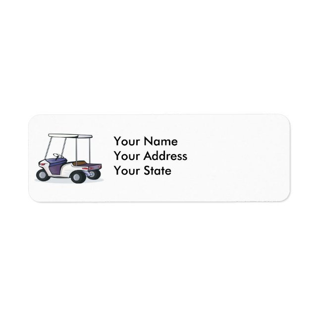 golf cart graphic return address label (Front)