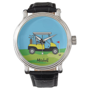 Golf Cart & Green Course Personalised Watch