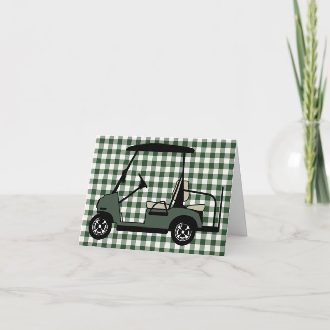 Golf Cart Greeting Card (Front)