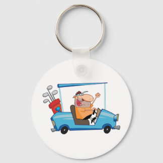 Golf Cart Guy Key Ring