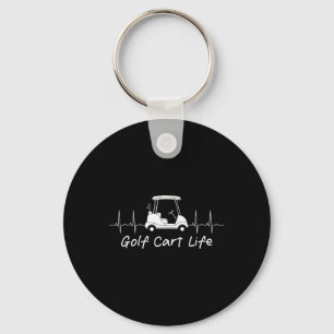 Golf Cart Life Funny Joke Parody Golfing Golfer Co Key Ring