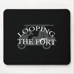Golf cart looping the fort camping fun  mouse pad