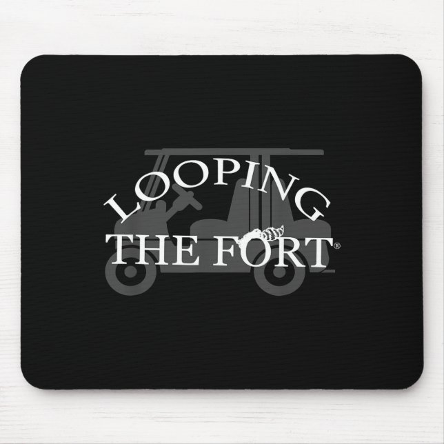 Golf cart looping the fort camping fun  mouse pad (Front)