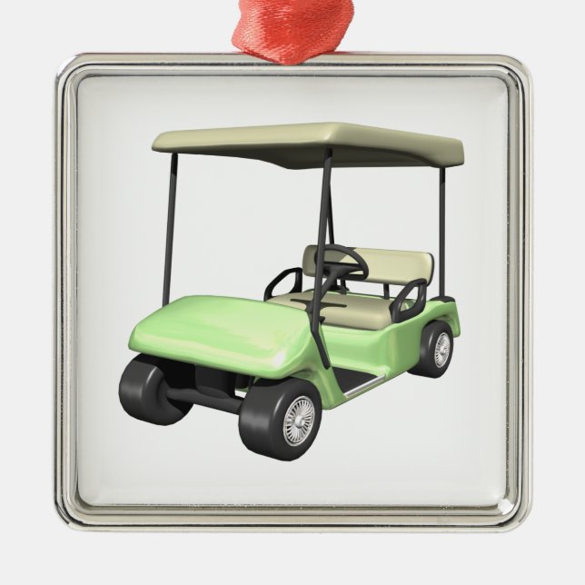 Golf Cart Metal Ornament (Front)