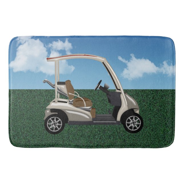 Golf Cart on the Links Bath Mat (Front)
