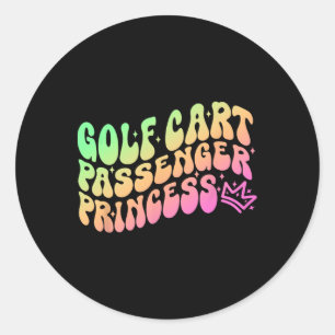 Golf Cart Penger Princess Sport Apparel Classic Round Sticker
