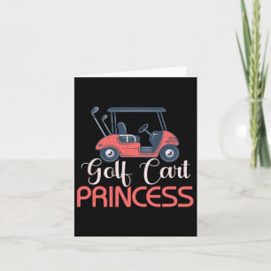 Golf Cart Princess Golfer Woman Girl Card