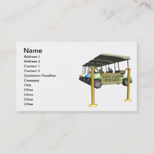 Golf Cart Rentals Business Card