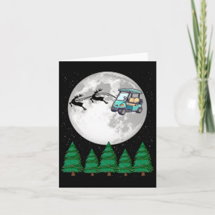 Golf Cart Santa Christmas Sleigh - Funny Golf Cart Card