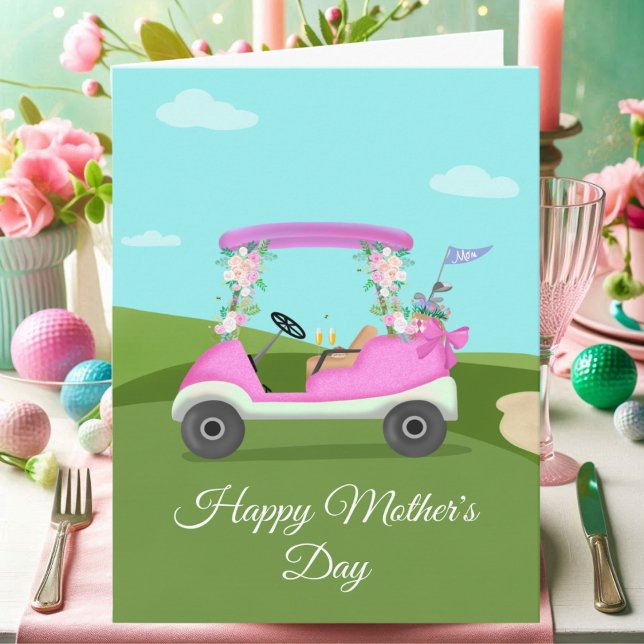 Golf Cart With Mimosas Mother's Day Brunch Card (Creator Uploaded)