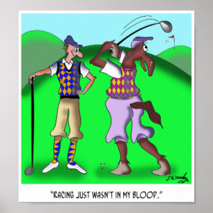 Golf Cartoon 9528 Poster
