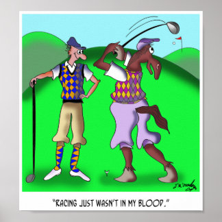 Golf Cartoon 9528 Poster