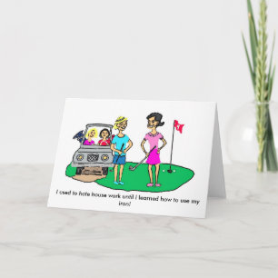 Golf Cartoon Greeting Card