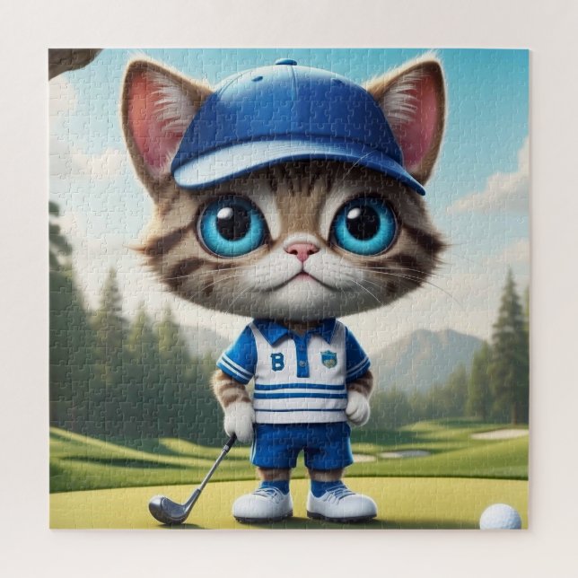 Golf Cat Jigsaw Puzzle (Vertical)