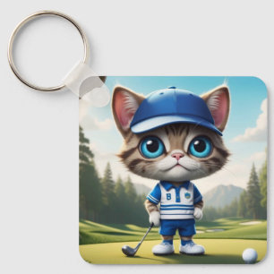 Golf Cat Key Ring