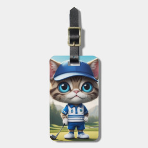 Golf Cat Luggage Tag