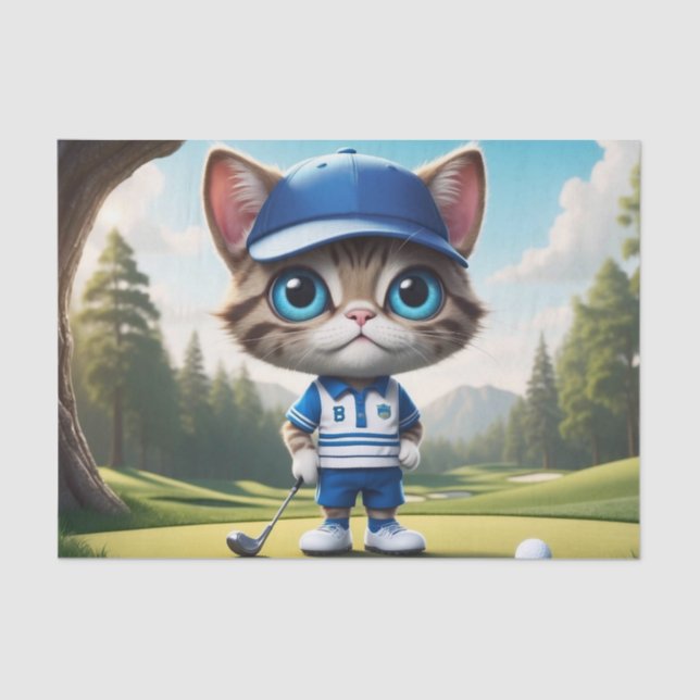 Golf Cat Tissue Paper (Front)