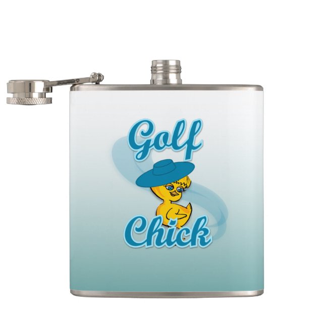 Golf  Chick #3 Hip Flask (Opened)