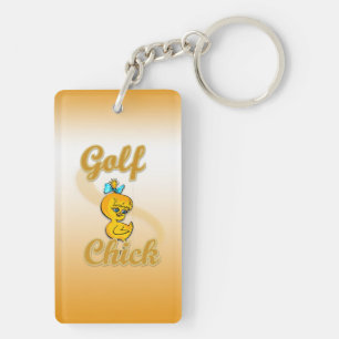 Golf  Chick Key Ring