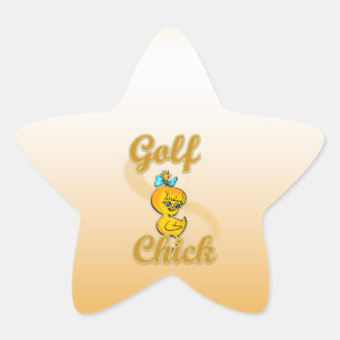 Golf  Chick Star Sticker