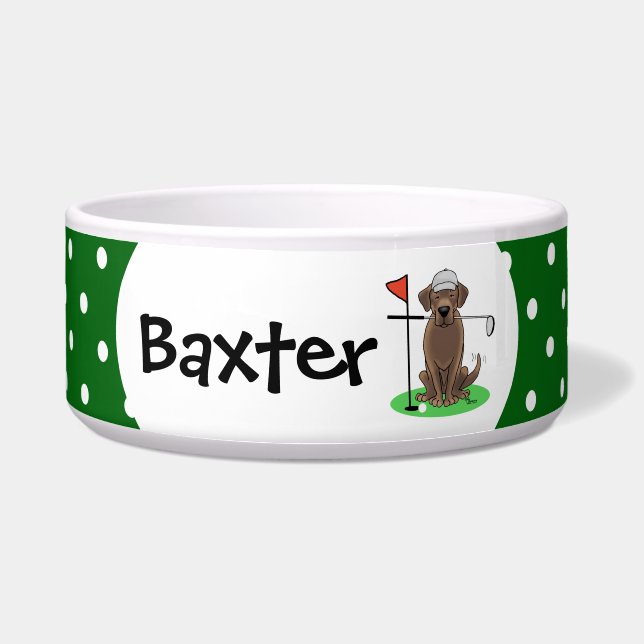 Golf Chocolate Labrador Retriever Dog - Cute (Front)