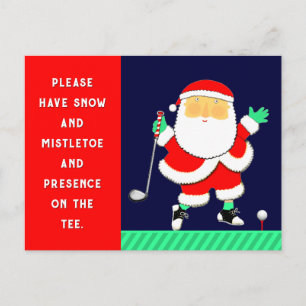 Golf Christmas Card Postcard