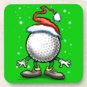 Golf Christmas Coaster