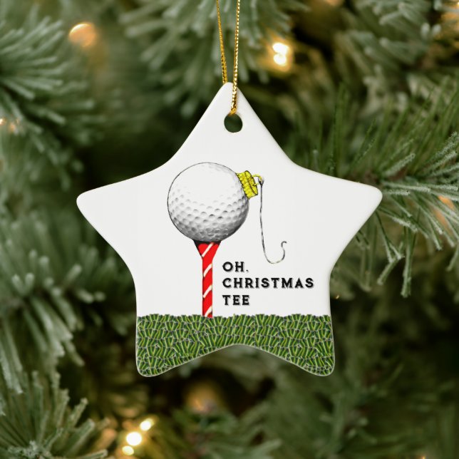 Golf Christmas Collectable Ceramic Ornament (Tree)