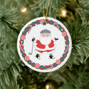 Golf Christmas Collectable Ceramic Ornament