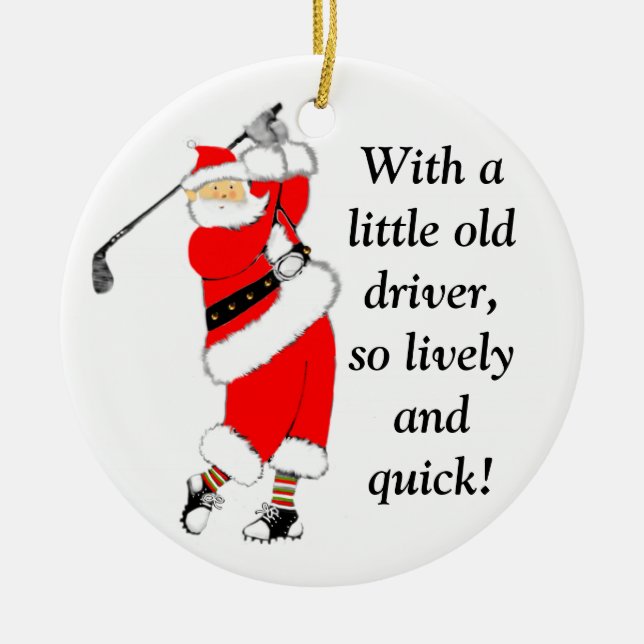 Golf Christmas Collectable Ceramic Tree Decoration (Front)