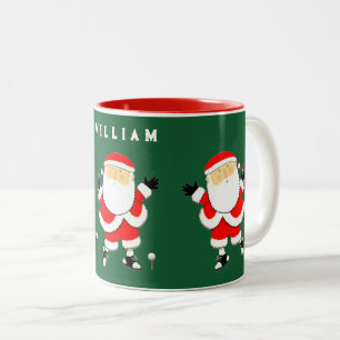 Golf Christmas Collectable Two-Tone Coffee Mug