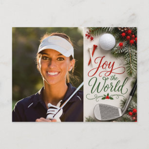 Golf Christmas Create your own photo golfer Postcard