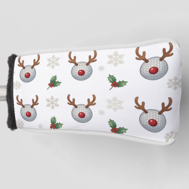 Golf Christmas deer  Head Cover (Front)