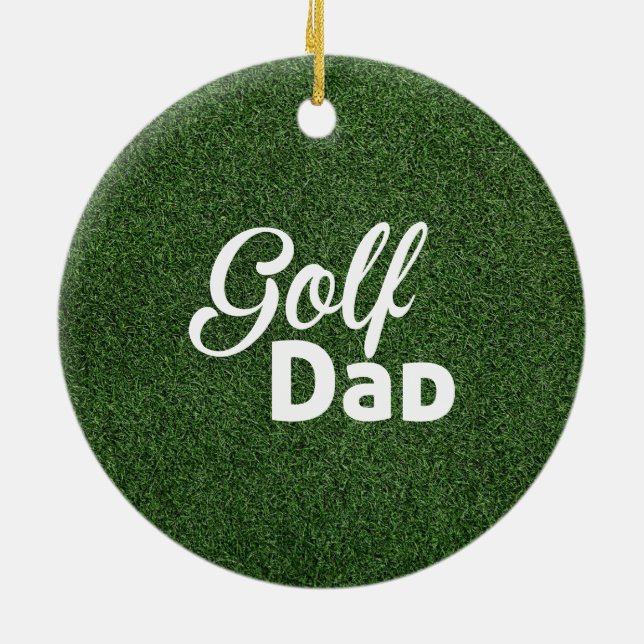 Golf Christmas for Dad  Ceramic Ornament (Back)