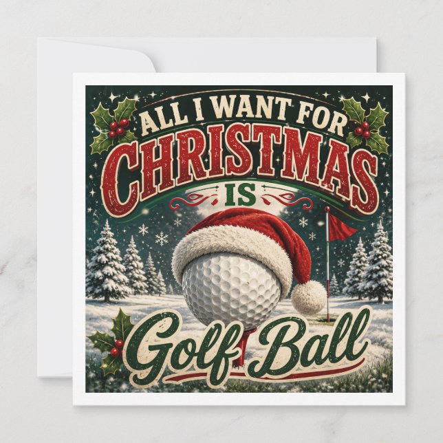 Golf Christmas Funny saying for Golfer (Front)