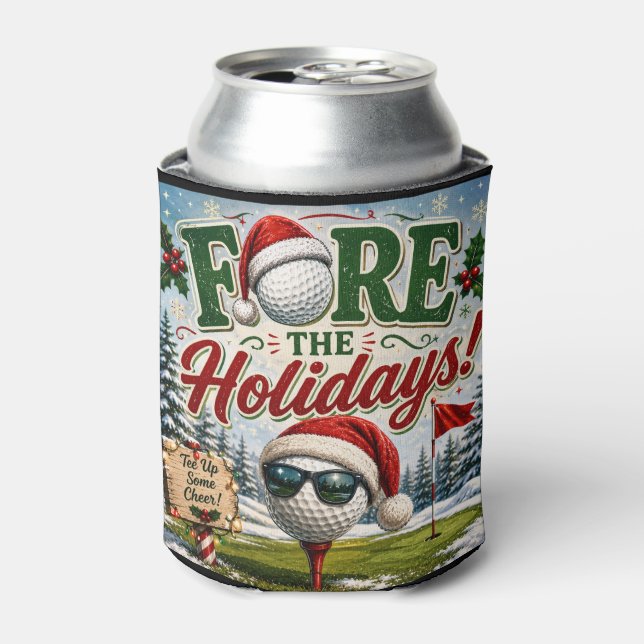 Golf  Christmas Funny Saying for golfer  Can Cooler (Can Front)